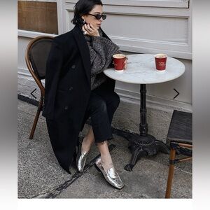 Dolce vita leather metallic 
Beny Flats Silver
Distressed Leather fall casual 9